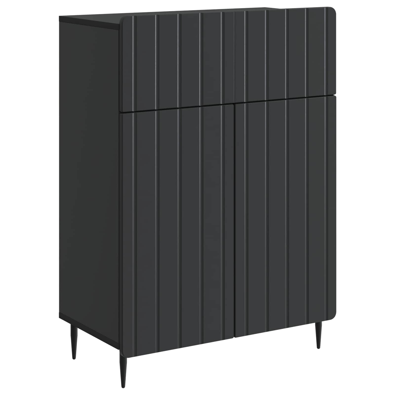 Aparador con cajón Negro 66 x 34,5 x 92 cm Madera de Ingeniería
