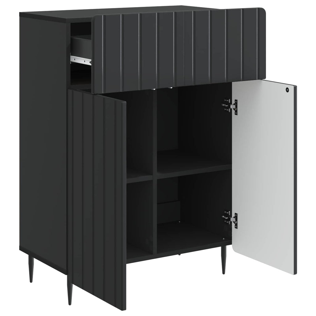 Aparador con cajón Negro 66 x 34,5 x 92 cm Madera de Ingeniería