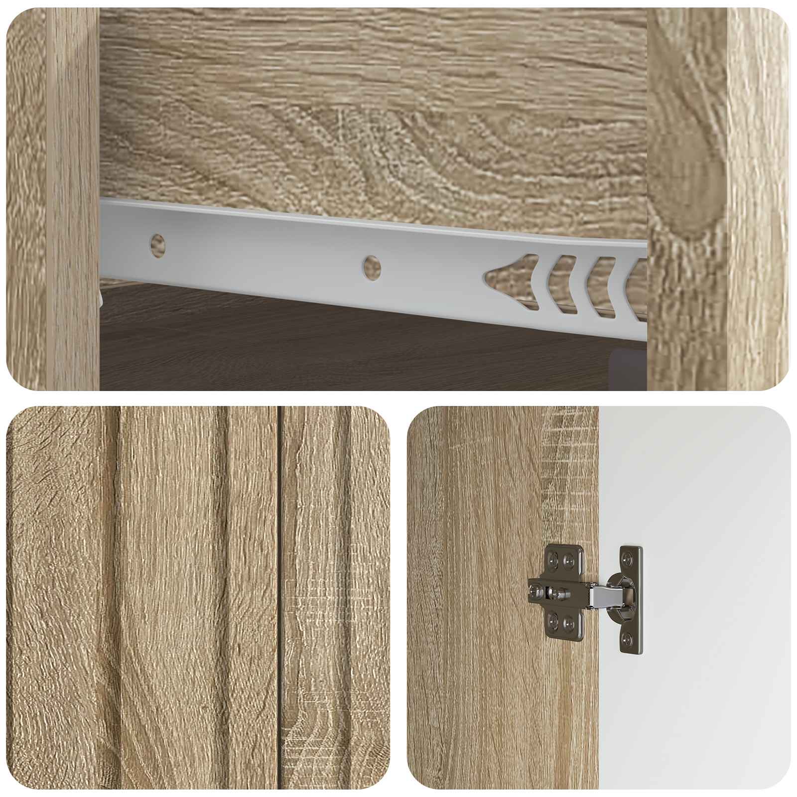 Aparador Roble Sonoma 66 x 34,5 x 92 cm Madera de Ingeniería