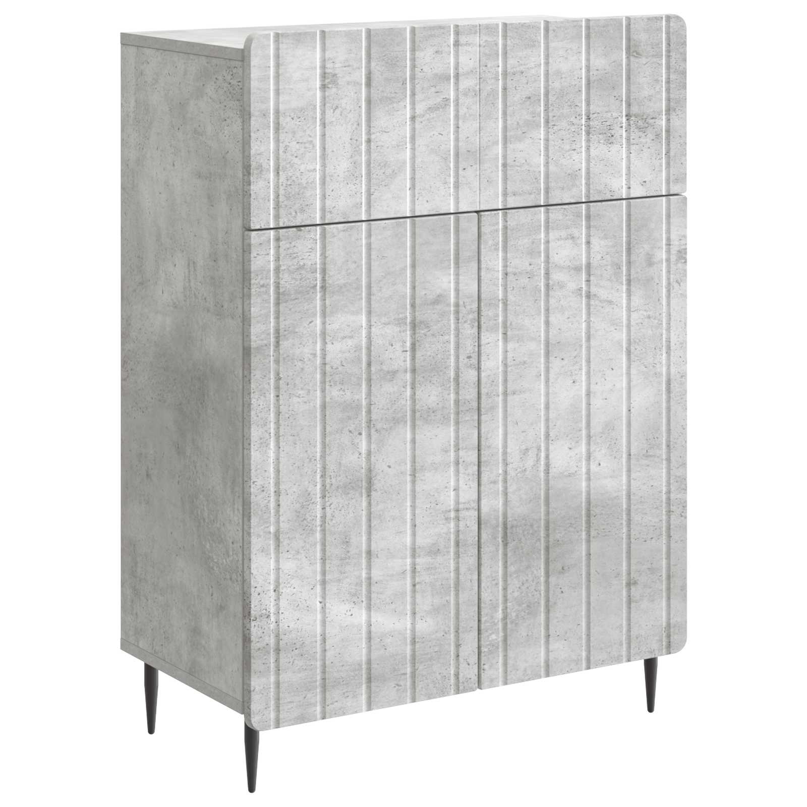 Aparador Gris Hormigón 66 x 34,5 x 92 cm Madera de Ingeniería