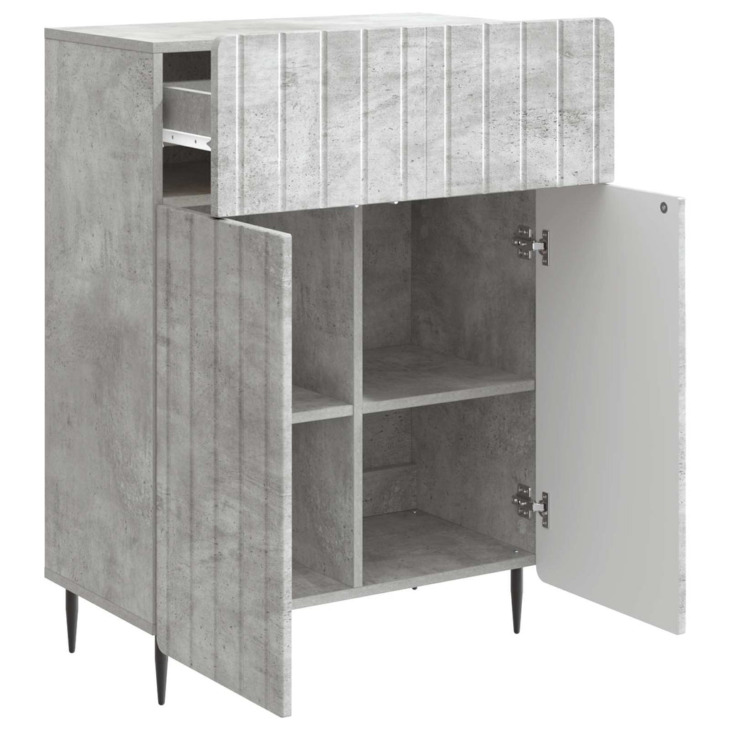 Aparador Gris Hormigón 66 x 34,5 x 92 cm Madera de Ingeniería