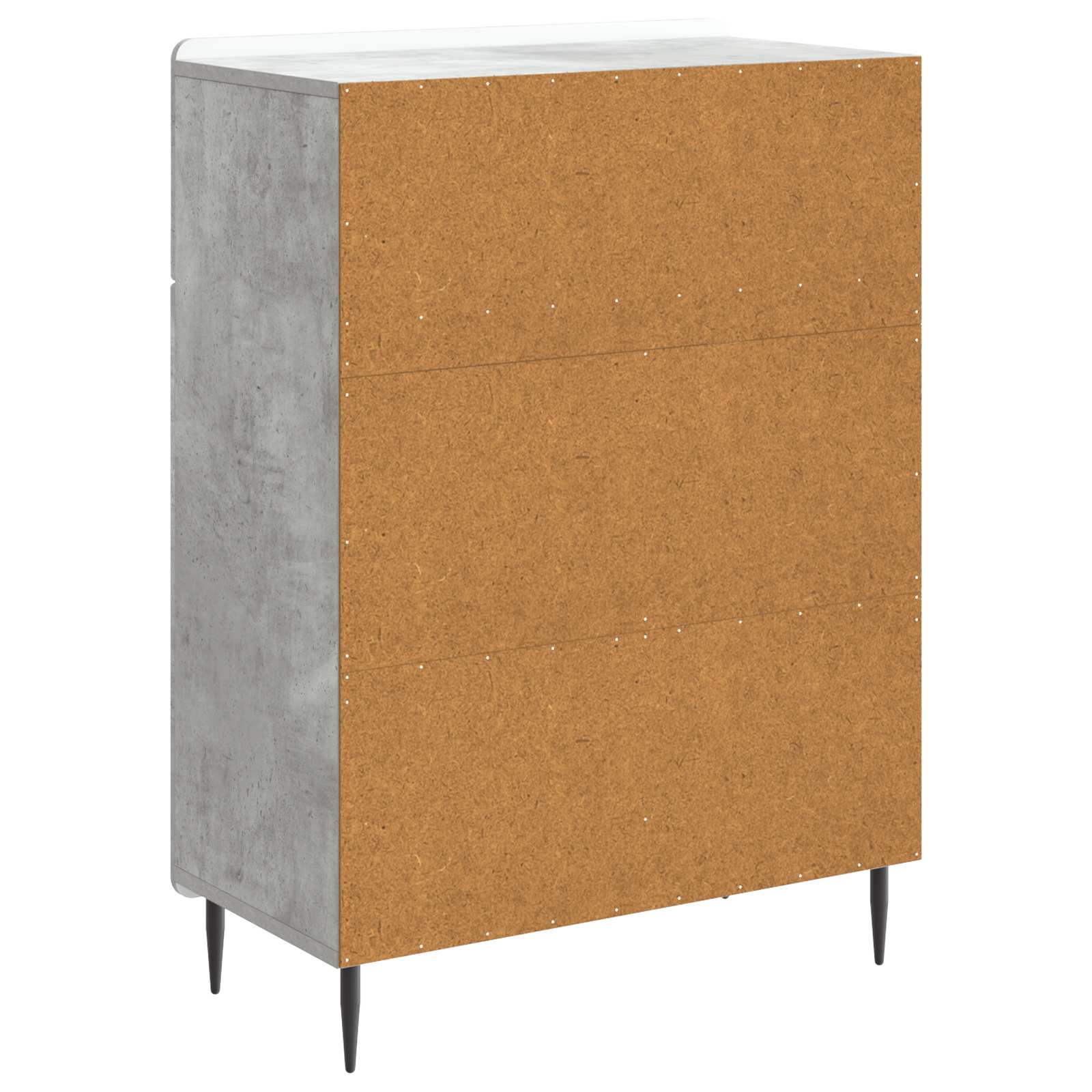 Aparador Gris Hormigón 66 x 34,5 x 92 cm Madera de Ingeniería