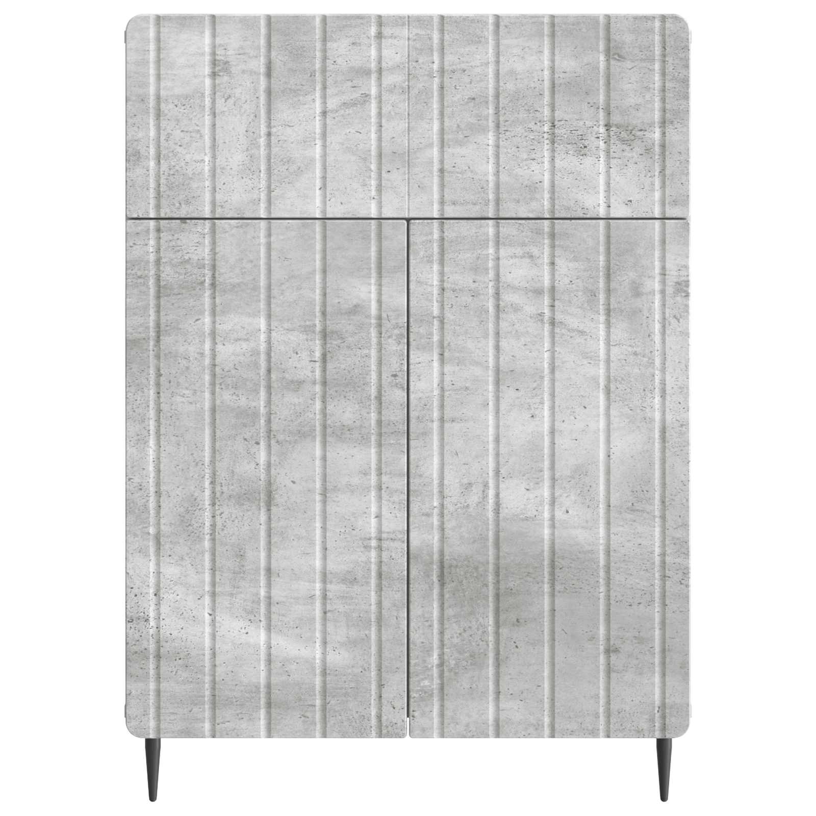 Aparador Gris Hormigón 66 x 34,5 x 92 cm Madera de Ingeniería