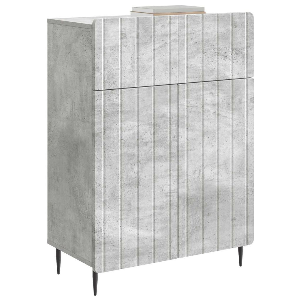 Aparador Gris Hormigón 66 x 34,5 x 92 cm Madera de Ingeniería