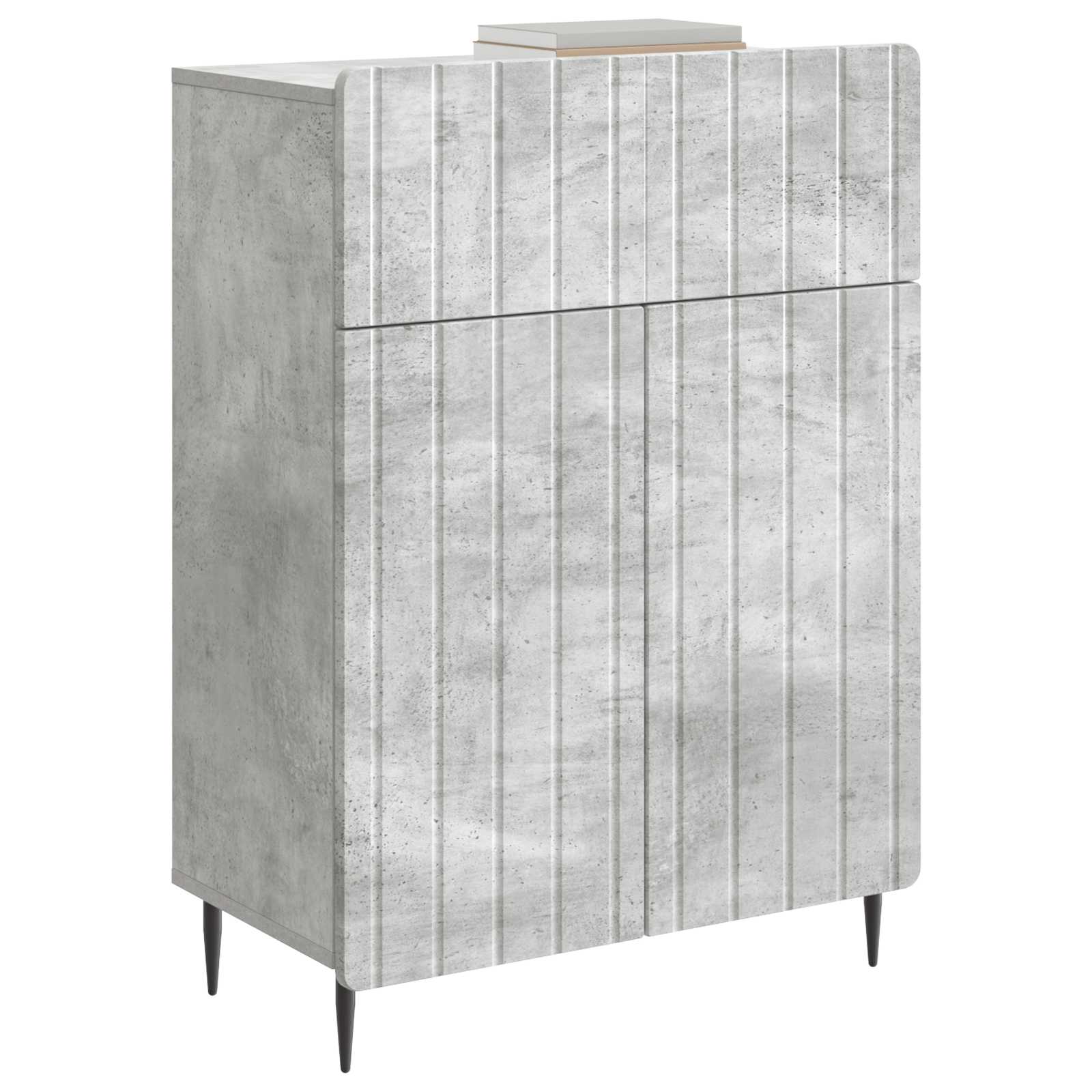 Aparador Gris Hormigón 66 x 34,5 x 92 cm Madera de Ingeniería