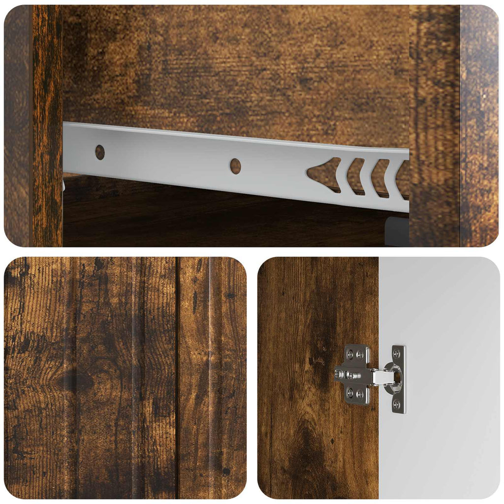 Aparador Roble Ahumado 66 x 34,5 x 92 cm Madera de Ingeniería