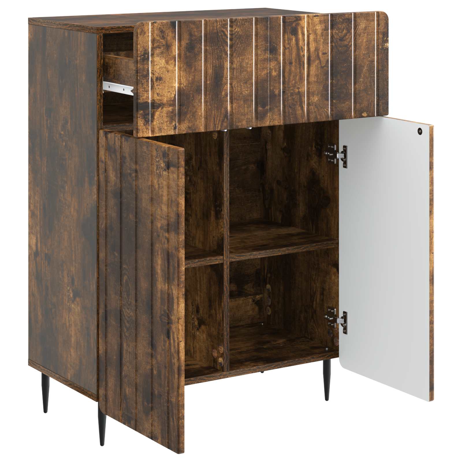 Aparador Roble Ahumado 66 x 34,5 x 92 cm Madera de Ingeniería