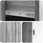 Aparador Gris Sonoma 66 x 34,5 x 92 cm Madera de Ingeniería