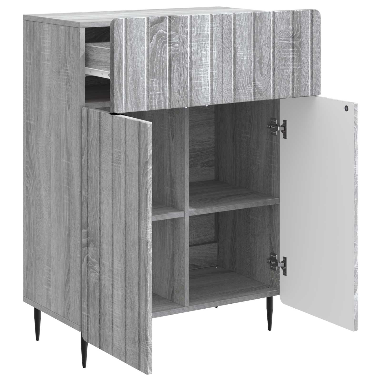 Aparador Gris Sonoma 66 x 34,5 x 92 cm Madera de Ingeniería