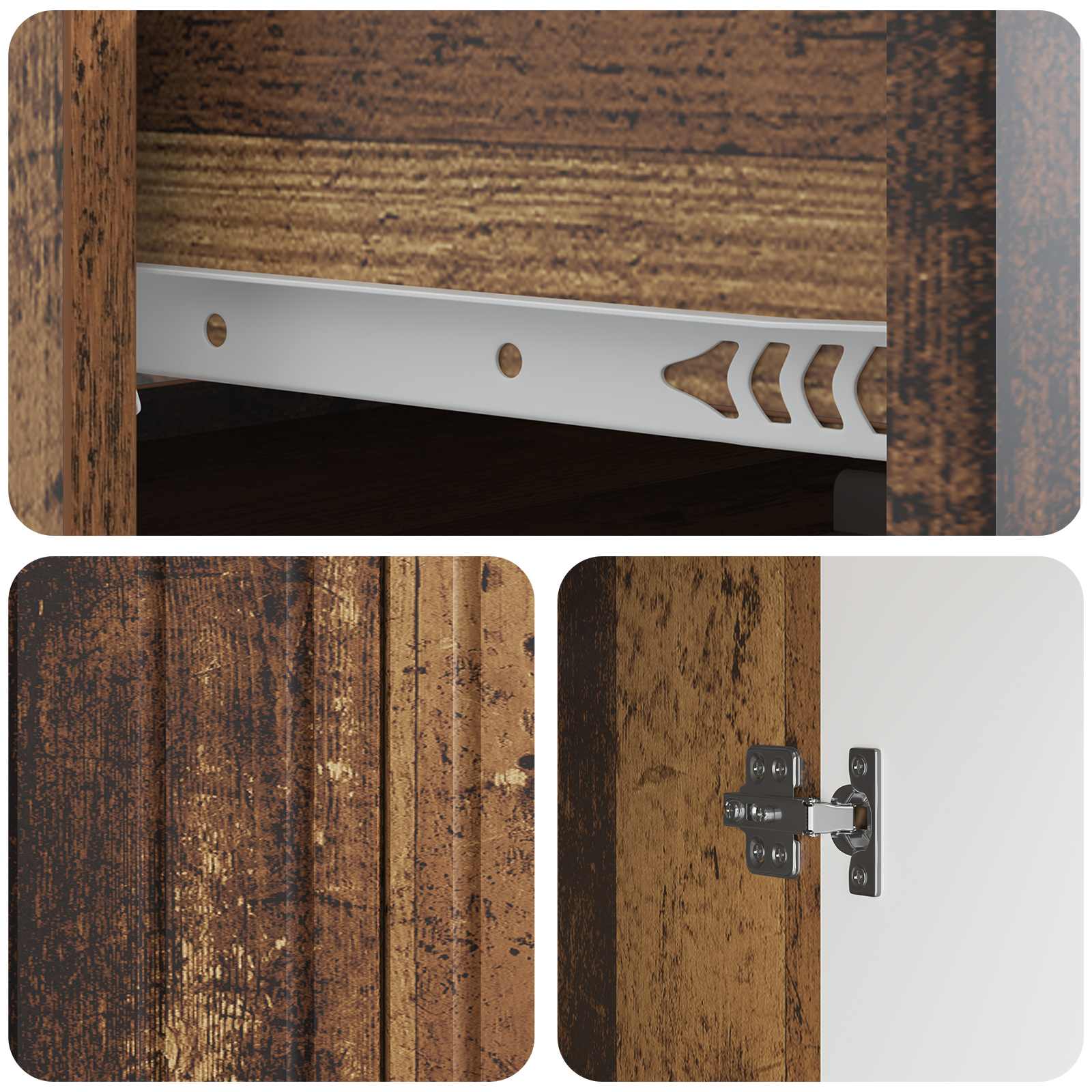 Aparador con cajón Madera envejecida 66 x 34,5 x 92 cm