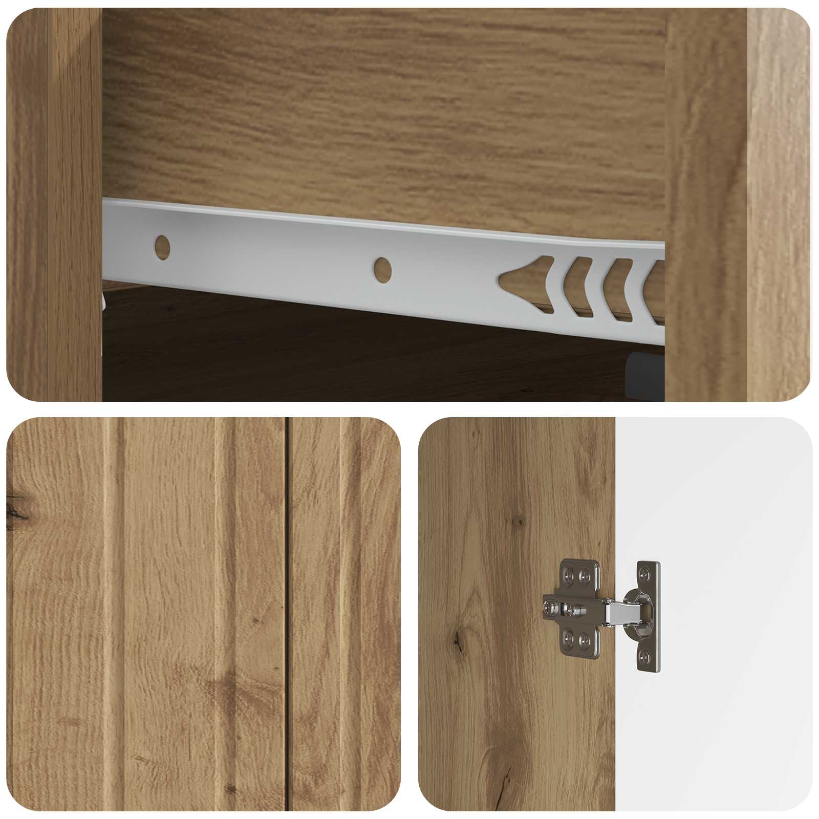 Aparador Roble Artesanal 66 x 34,5 x 92 cm Madera de Ingeniería