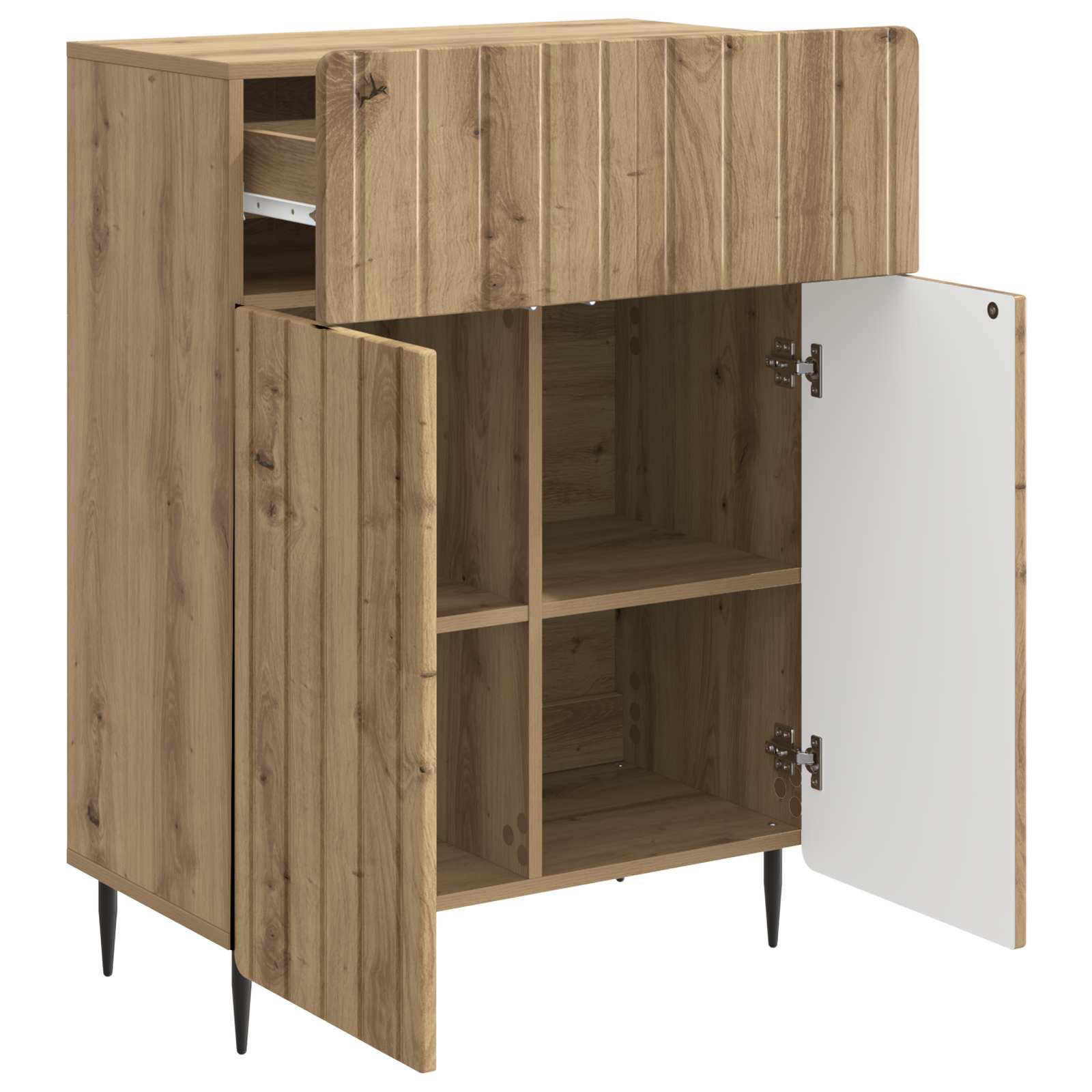 Aparador Roble Artesanal 66 x 34,5 x 92 cm Madera de Ingeniería