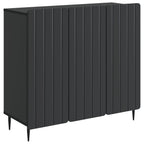 Aparador Negro 89 x 34,5 x 82 cm Madera de Ingeniería