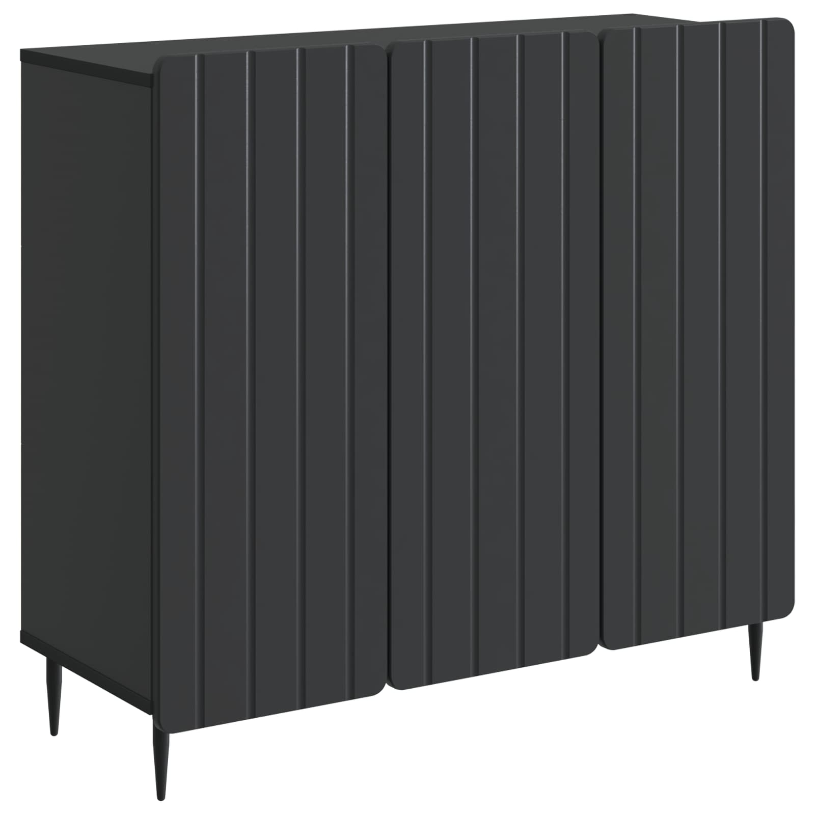 Aparador Negro 89 x 34,5 x 82 cm Madera de Ingeniería