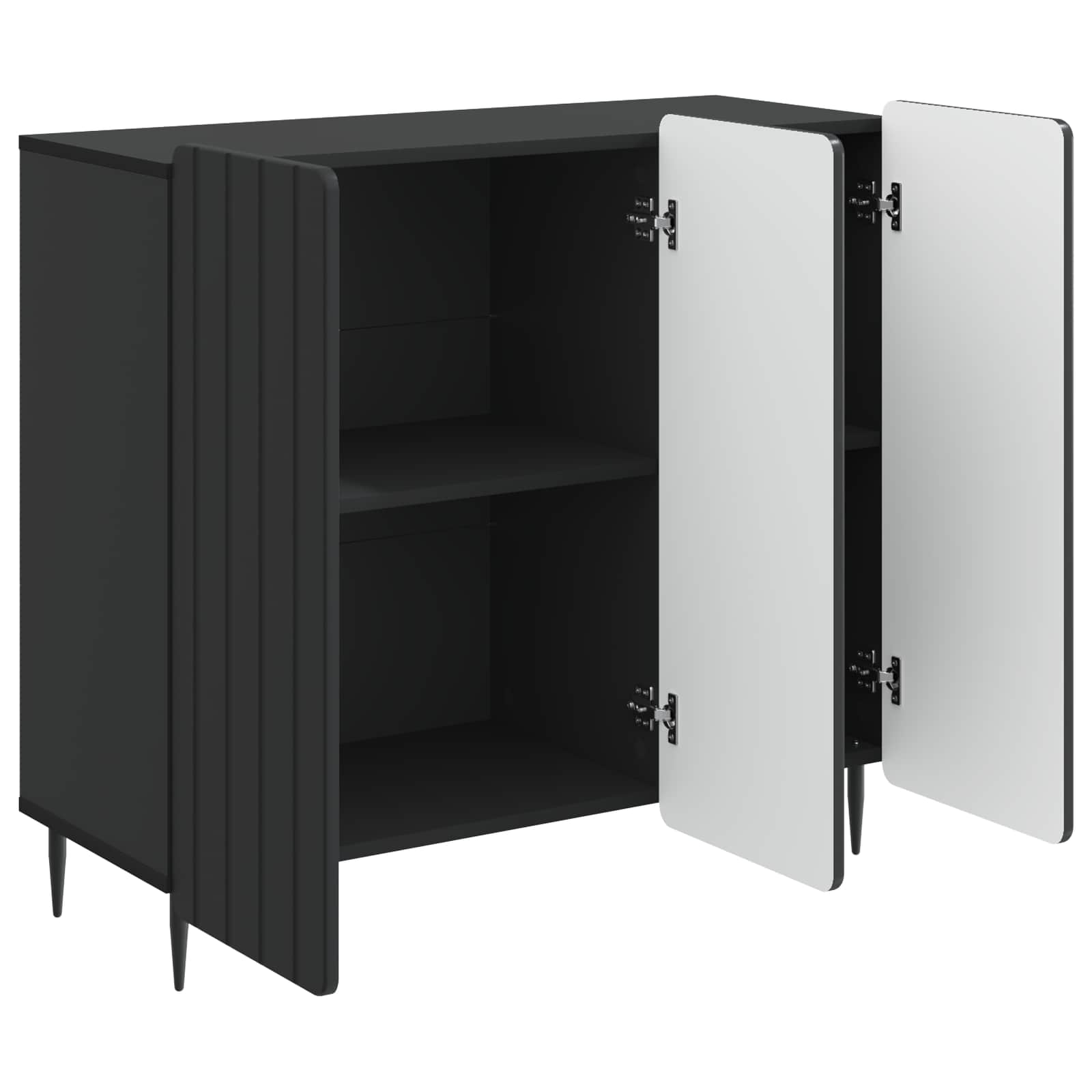 Aparador Negro 89 x 34,5 x 82 cm Madera de Ingeniería
