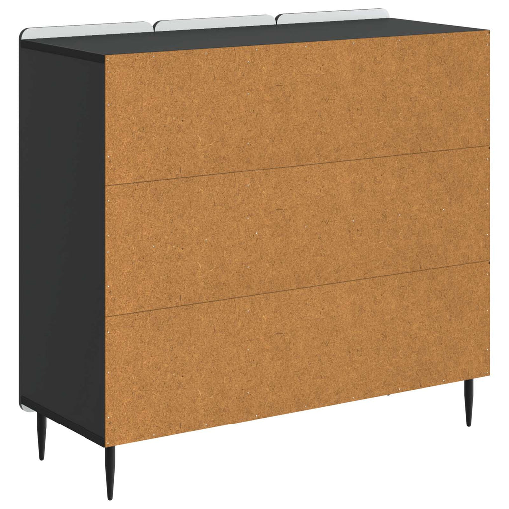 Aparador Negro 89 x 34,5 x 82 cm Madera de Ingeniería