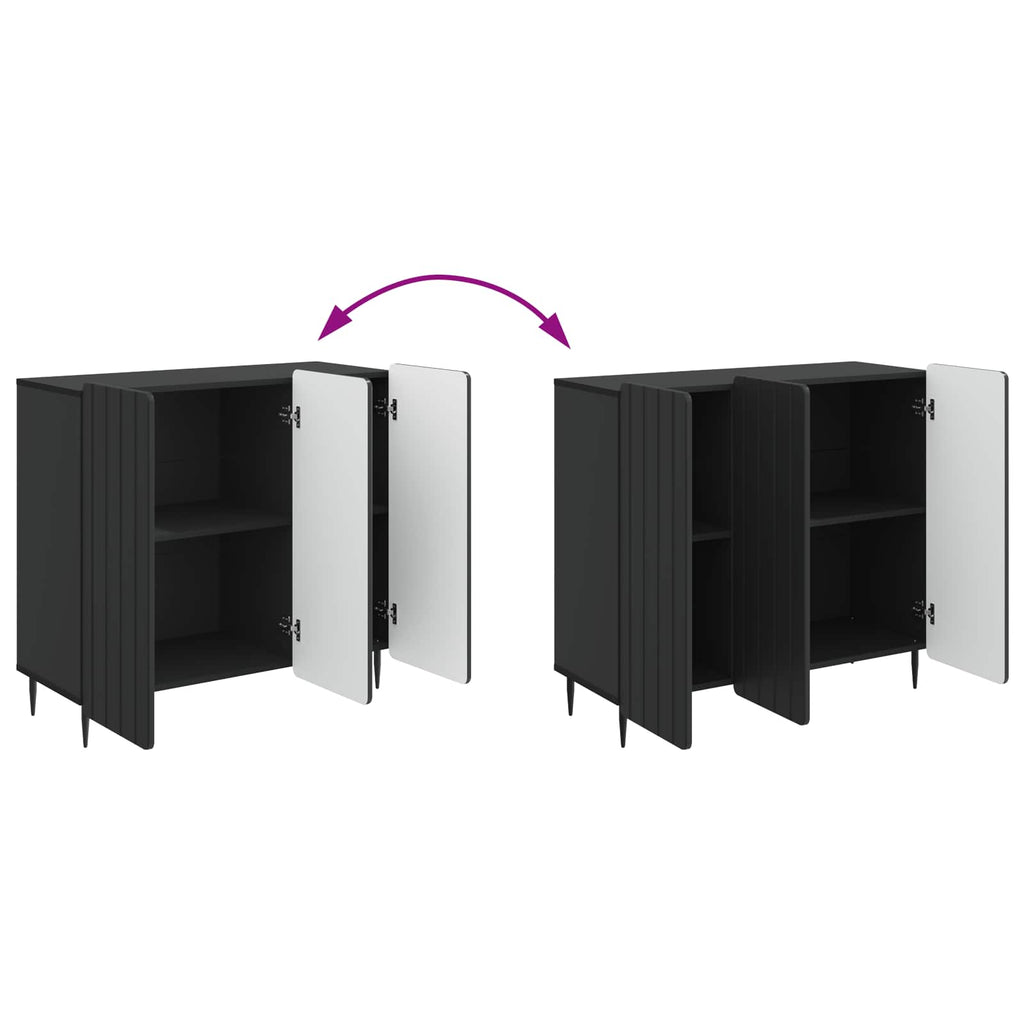 Aparador Negro 89 x 34,5 x 82 cm Madera de Ingeniería