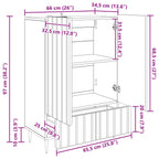 Aparador Brillante 66 x 34,5 x 97 cm Madera de Ingeniería