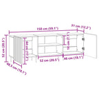 Mueble de TV Roble Sonoma 150 x 31 x 52 cm Madera de Ingeniería