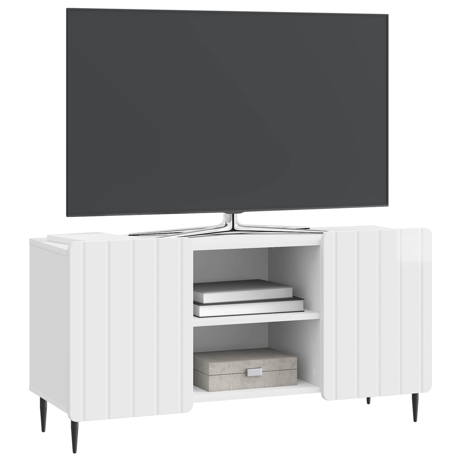 Mueble de TV Brillante 102 x 34,5 x 52 cm Madera de Ingeniería