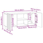 Mueble de TV Brillante 102 x 34,5 x 52 cm Madera de Ingeniería