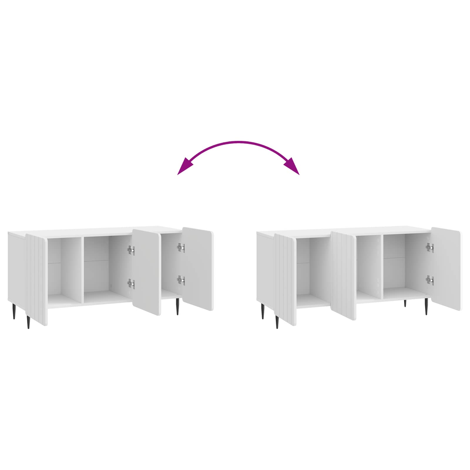 Mueble de TV Brillante 99 x 34,5 x 52 cm Madera de Ingeniería