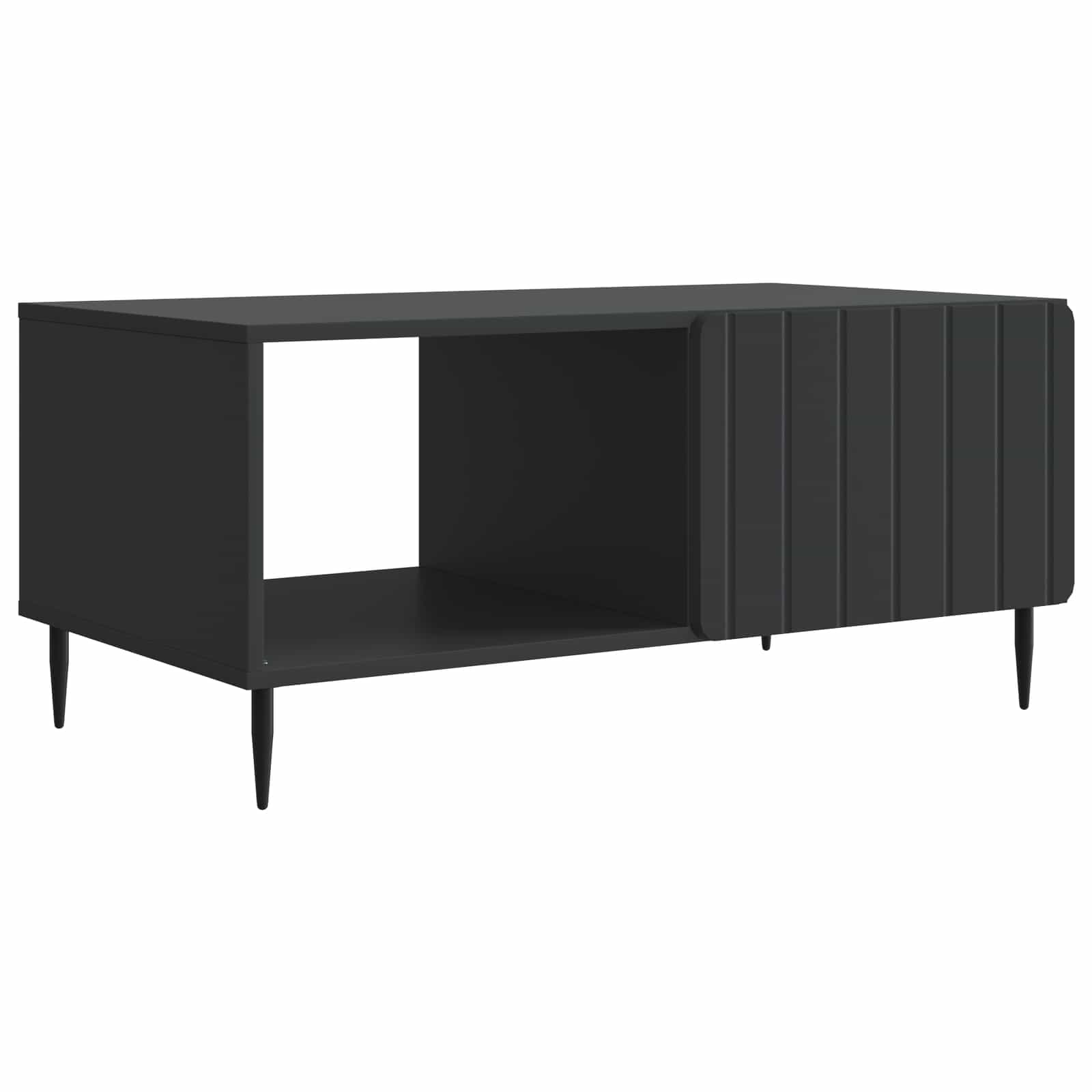 Black Oak Coffee Table 102 x 55 x 42 cm Engineered Wood