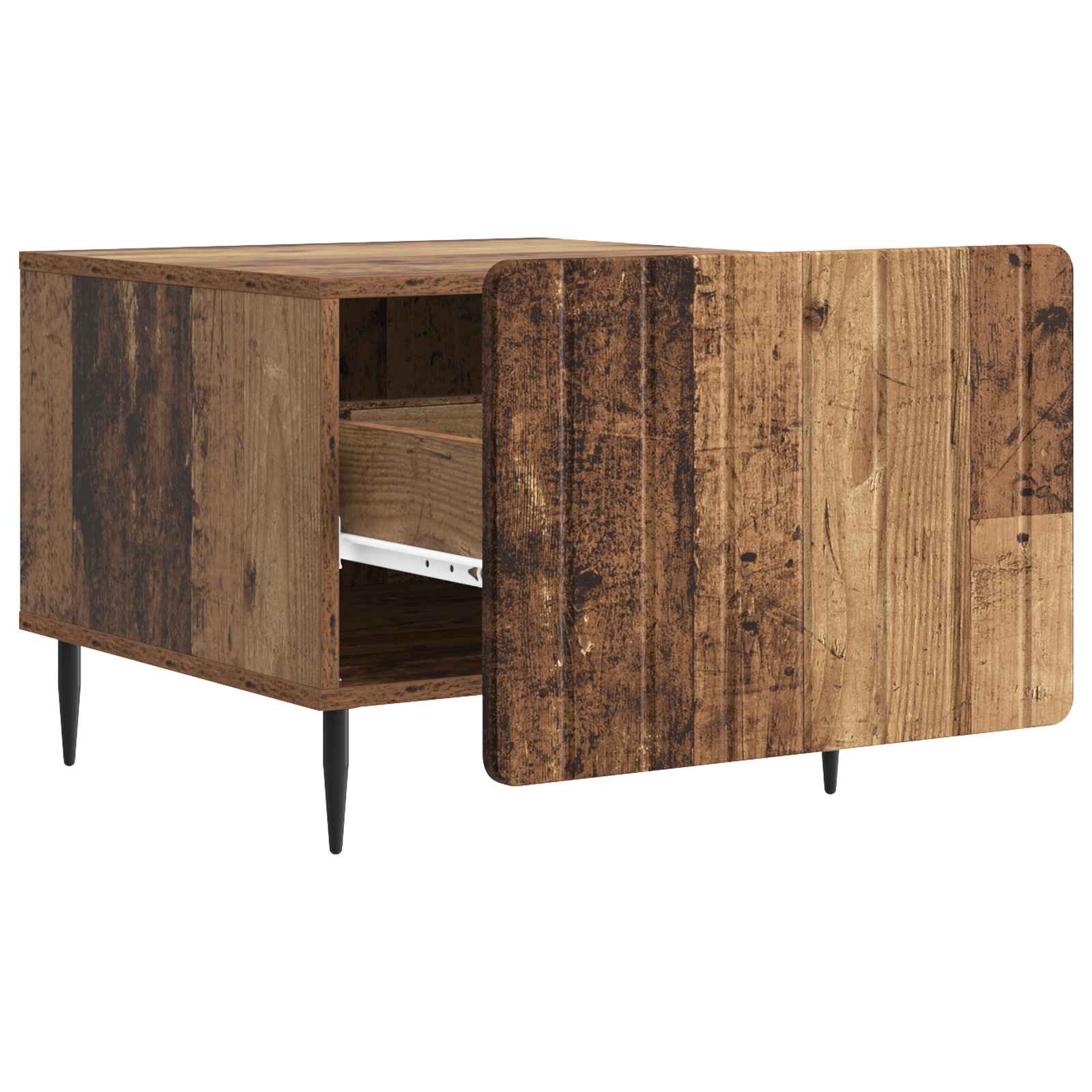 Mesa de Café con cajón Madera envejecida 49 x 50 x 42 cm