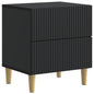 Armario de Noche Negro 43 x 34,5 x 48 cm Madera de Ingeniería