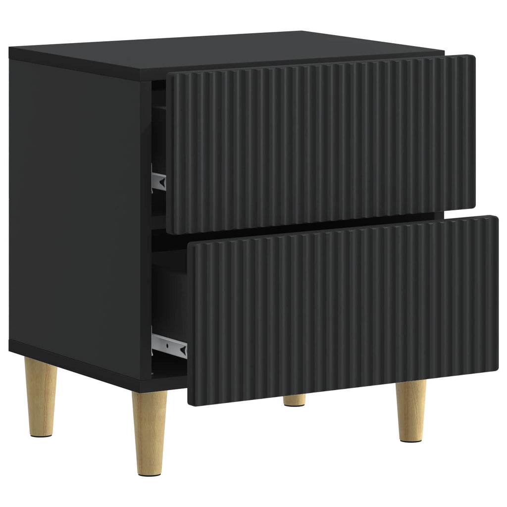 Armario de Noche Negro 43 x 34,5 x 48 cm Madera de Ingeniería