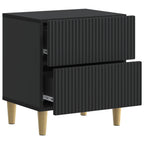Armario de Noche Negro 43 x 34,5 x 48 cm Madera de Ingeniería