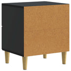 Armario de Noche Negro 43 x 34,5 x 48 cm Madera de Ingeniería