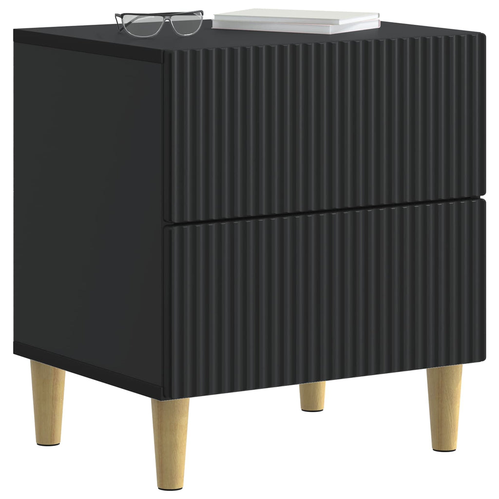 Armario de Noche Negro 43 x 34,5 x 48 cm Madera de Ingeniería