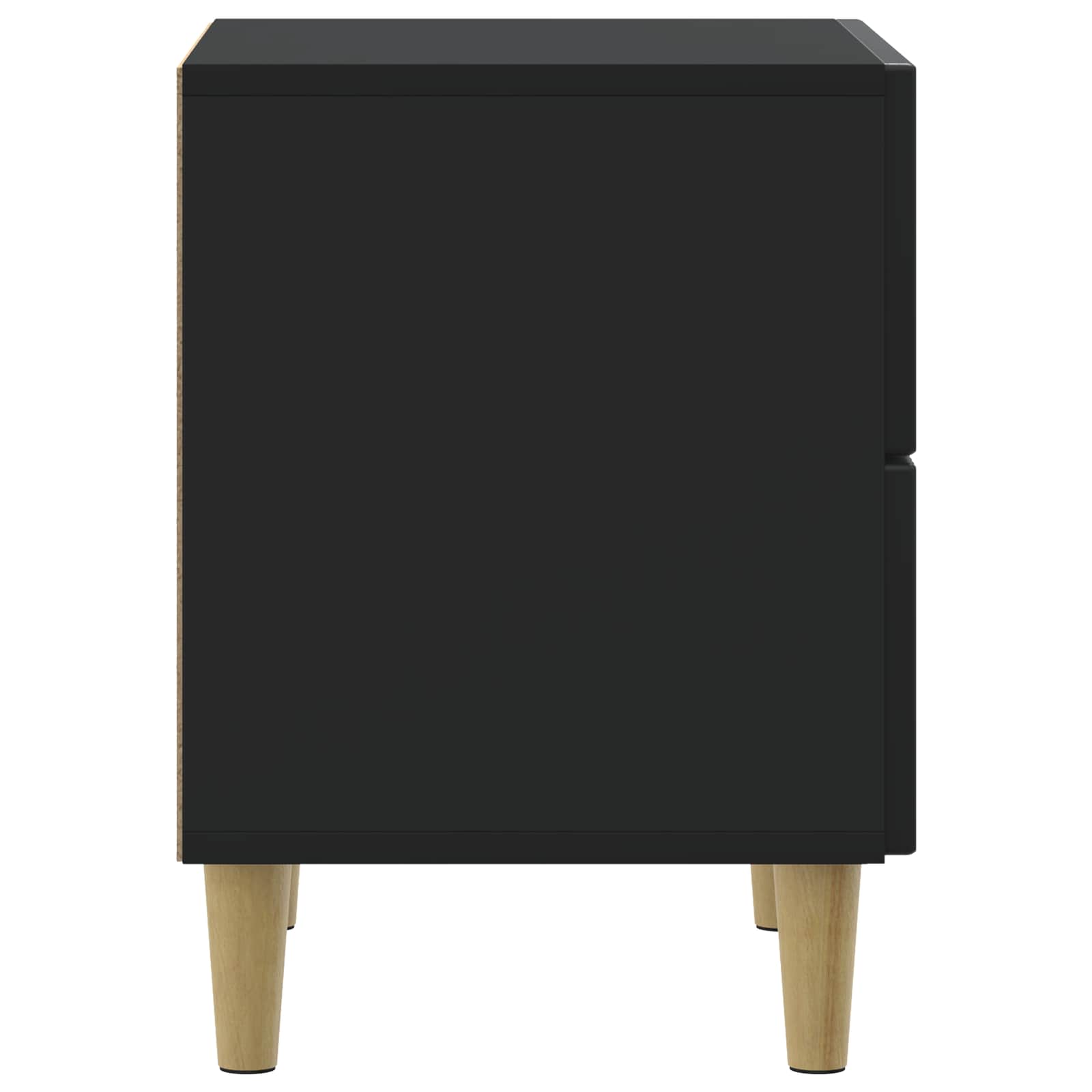 Armario de Noche Negro 43 x 34,5 x 48 cm Madera de Ingeniería