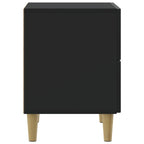 Armario de Noche con cajón 2 pcs Negro 43 x 34,5 x 48 cm