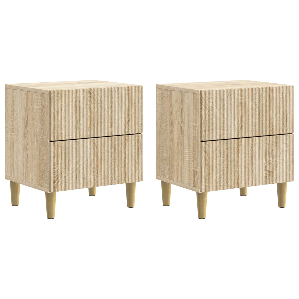 Armario de Noche con cajón 2 pcs Roble Sonoma 43 x 34,5 x 48 cm