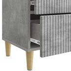 Armario de Noche 2 pcs Gris Hormigón 43 x 34,5 x 48 cm