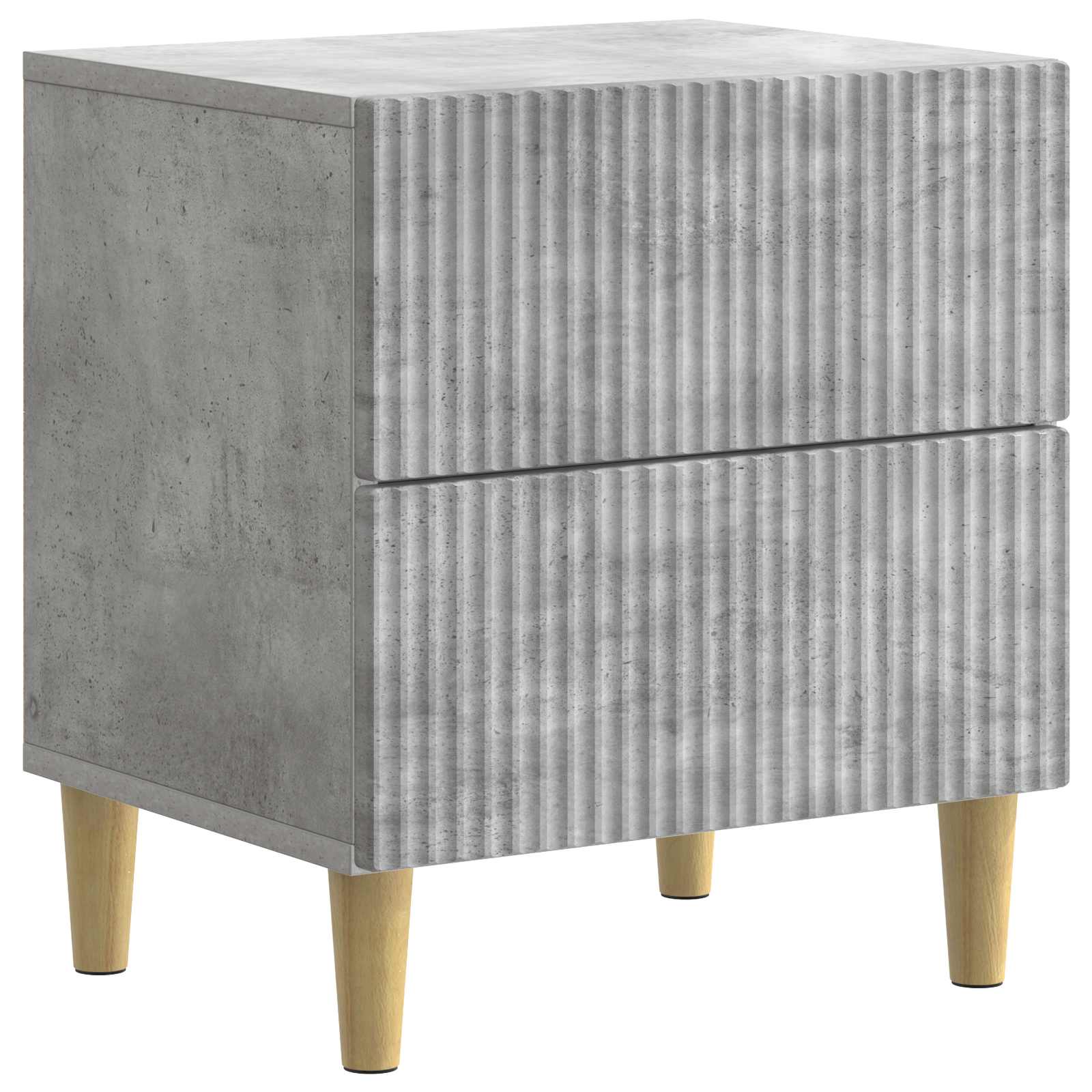 Armario de Noche 2 pcs Gris Hormigón 43 x 34,5 x 48 cm