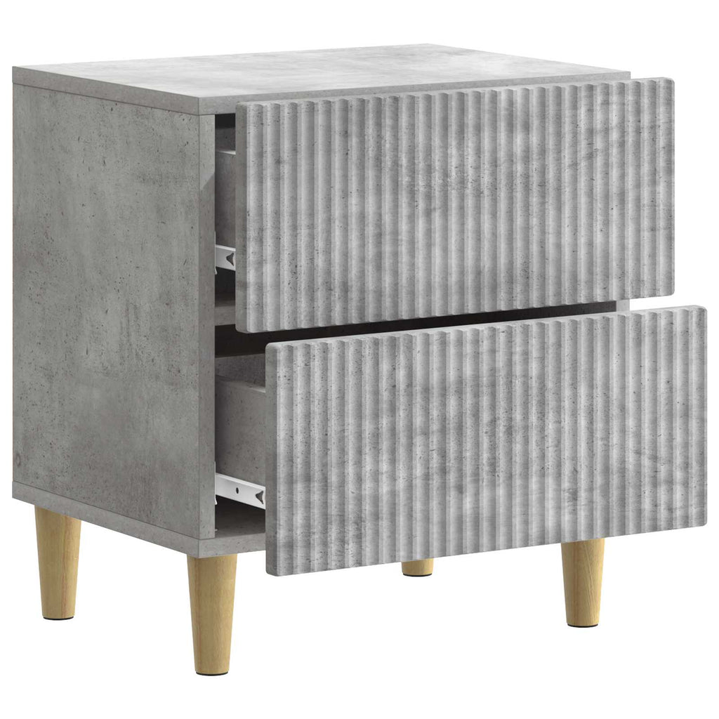 Armario de Noche 2 pcs Gris Hormigón 43 x 34,5 x 48 cm