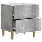 Armario de Noche 2 pcs Gris Hormigón 43 x 34,5 x 48 cm