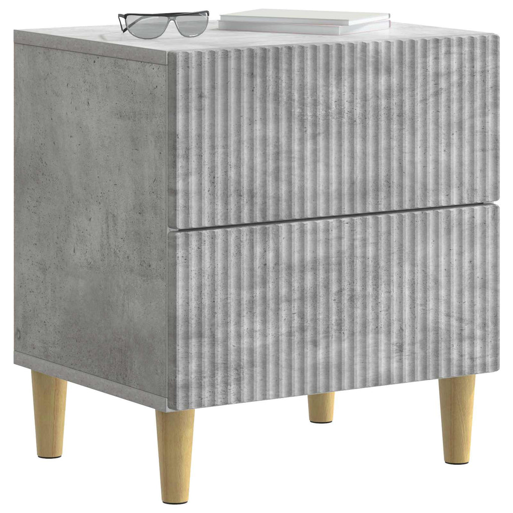 Armario de Noche 2 pcs Gris Hormigón 43 x 34,5 x 48 cm