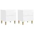 Armario de Noche con cajón 2 pcs Brillante 43 x 34,5 x 48 cm