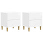 Armario de Noche con cajón 2 pcs Brillante 43 x 34,5 x 48 cm