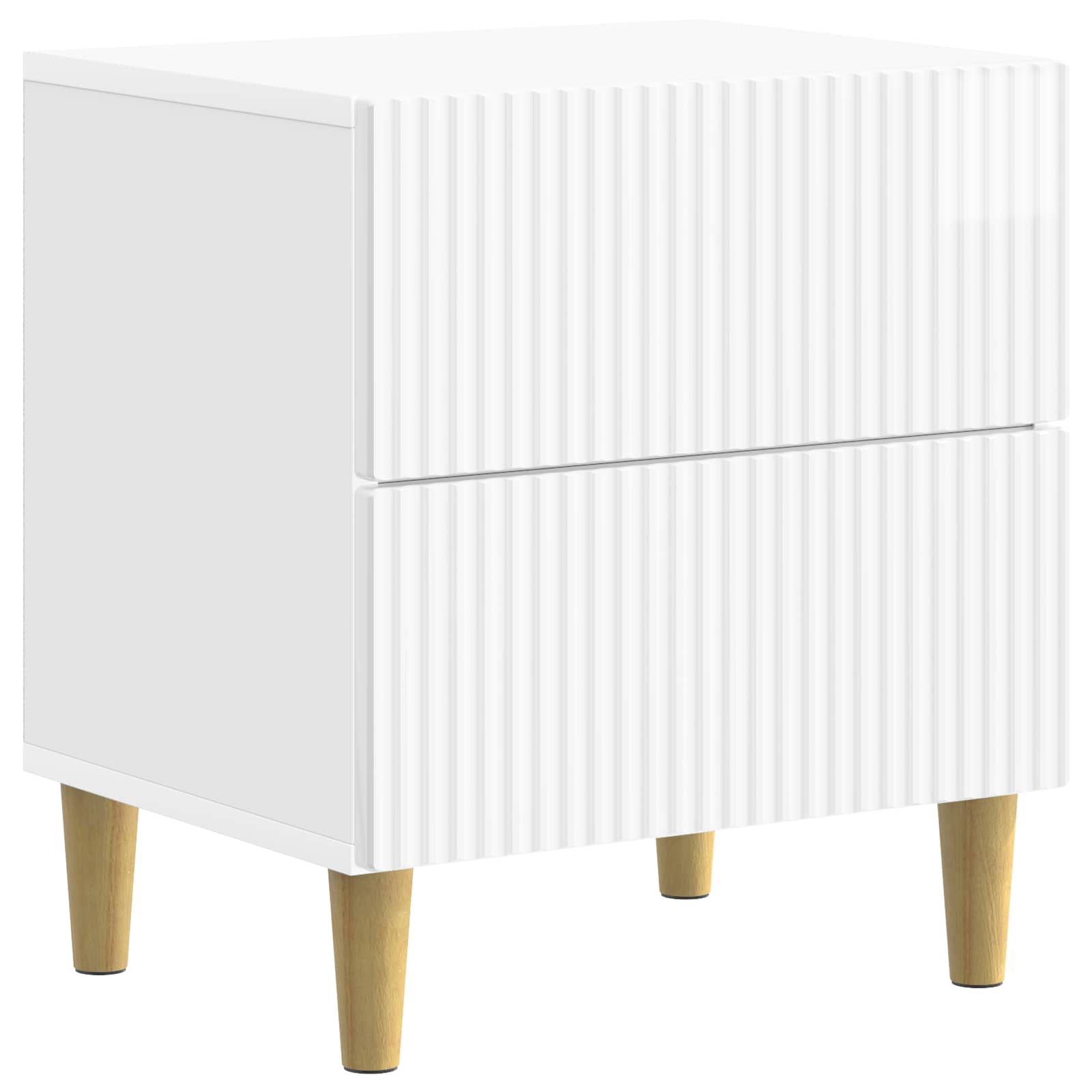 Armario de Noche con cajón 2 pcs Brillante 43 x 34,5 x 48 cm
