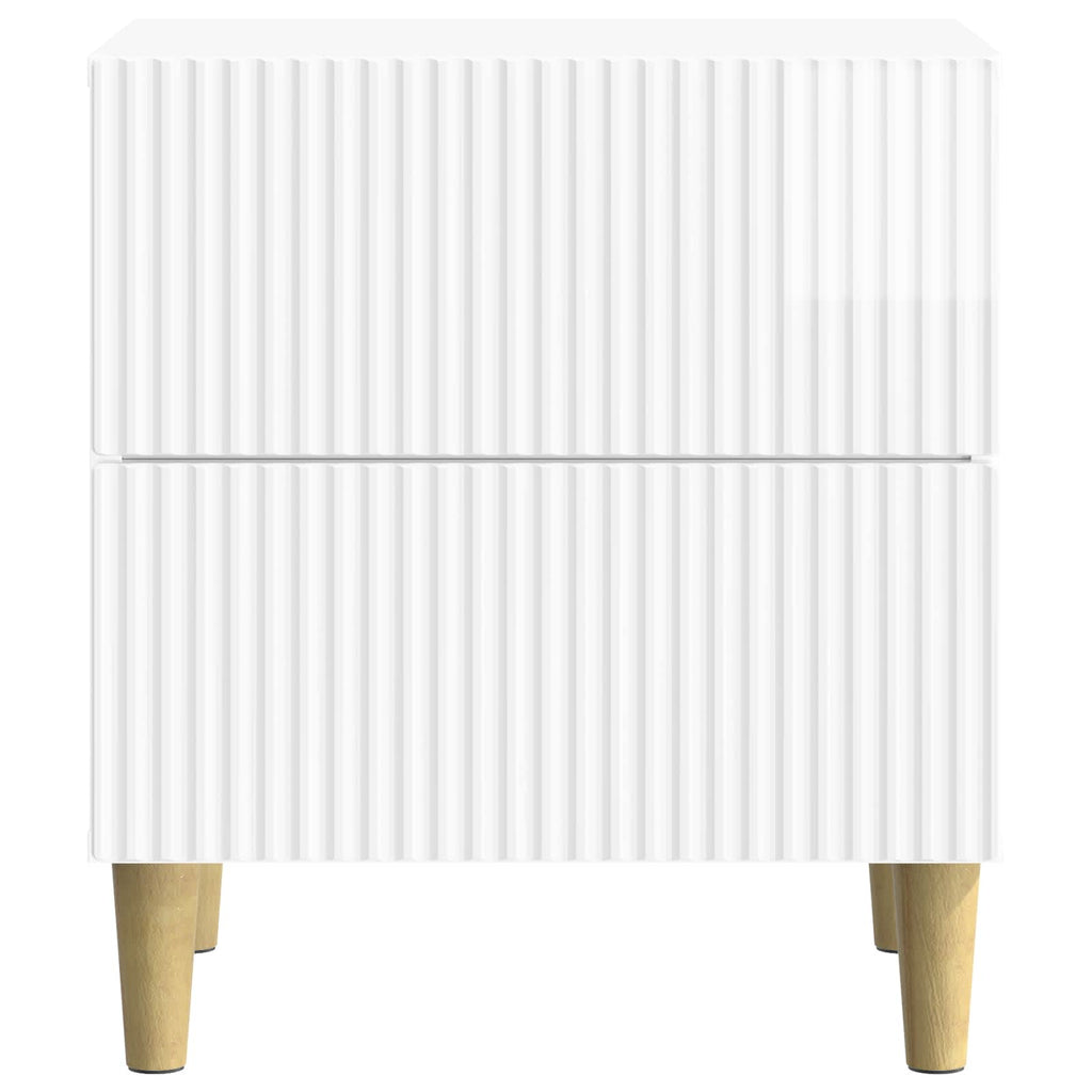 Armario de Noche con cajón 2 pcs Brillante 43 x 34,5 x 48 cm