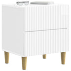Armario de Noche con cajón 2 pcs Brillante 43 x 34,5 x 48 cm