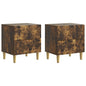 Armario de Noche 2 pcs Roble Ahumado 43 x 34,5 x 48 cm