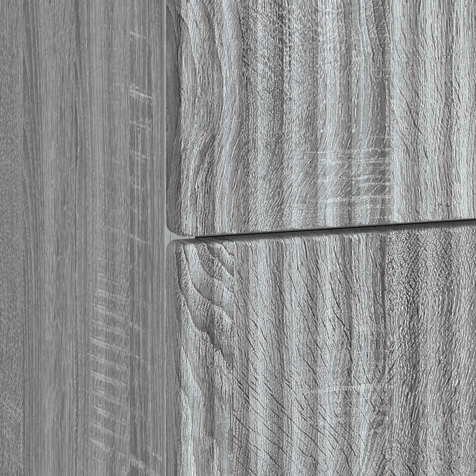 Armario de Noche con cajón 2 pcs Gris Sonoma 43 x 34,5 x 48 cm