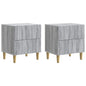 Armario de Noche con cajón 2 pcs Gris Sonoma 43 x 34,5 x 48 cm