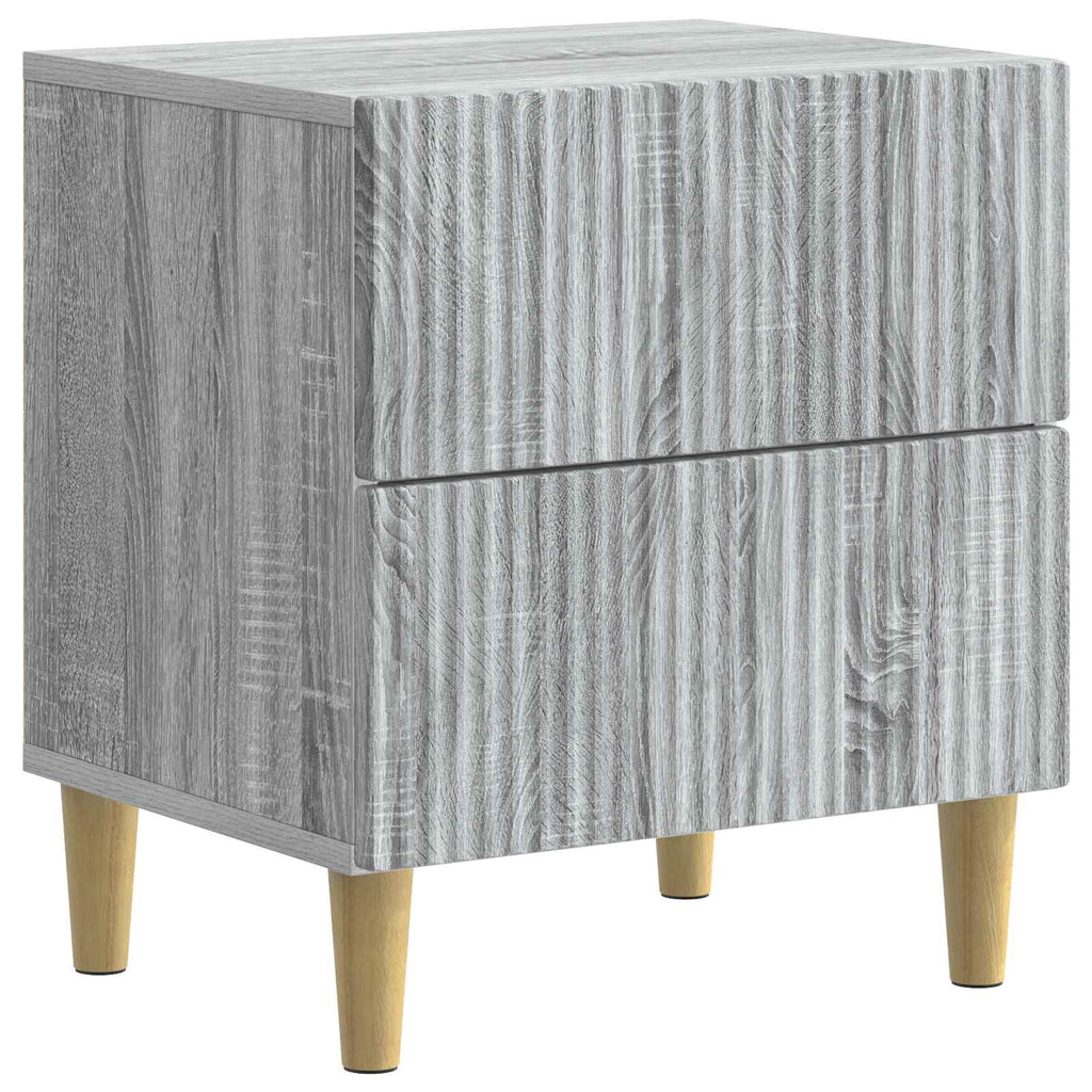 Armario de Noche con cajón 2 pcs Gris Sonoma 43 x 34,5 x 48 cm